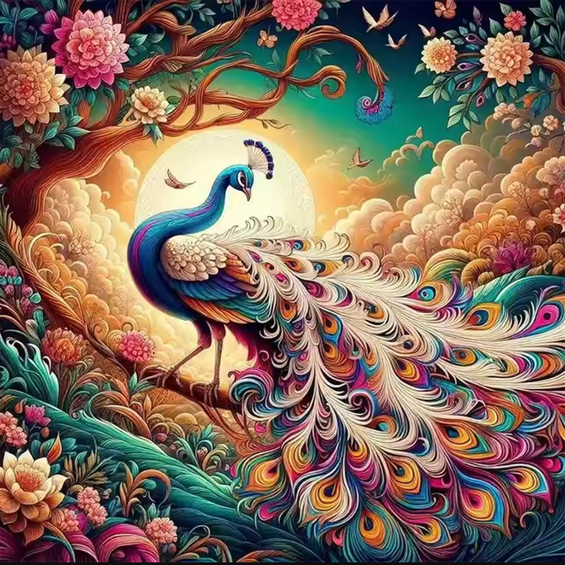 Diamond Painting Peacock Picture Full Square/Round Embroidery Rhinestones Kit Handicrafts