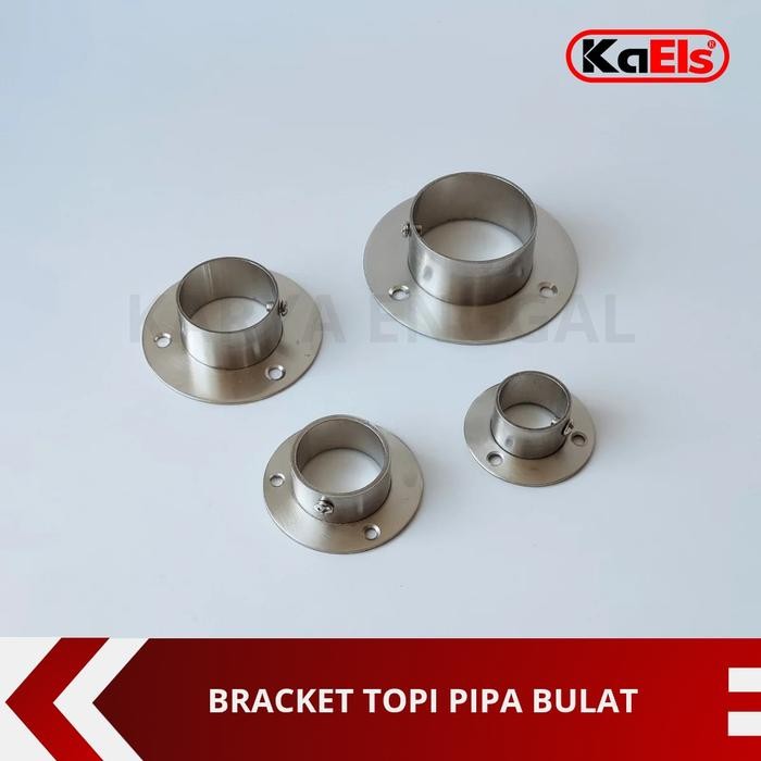 Braket Pipa Stainless/Braket Topi Gantungan Pipa
