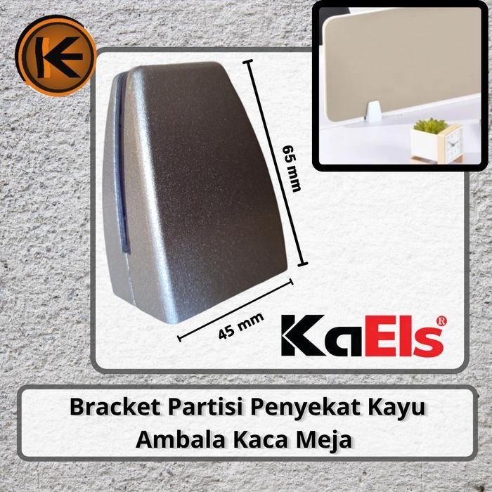 Bracket Partisi Penyekat Kayu Ambalan Kaca Meja