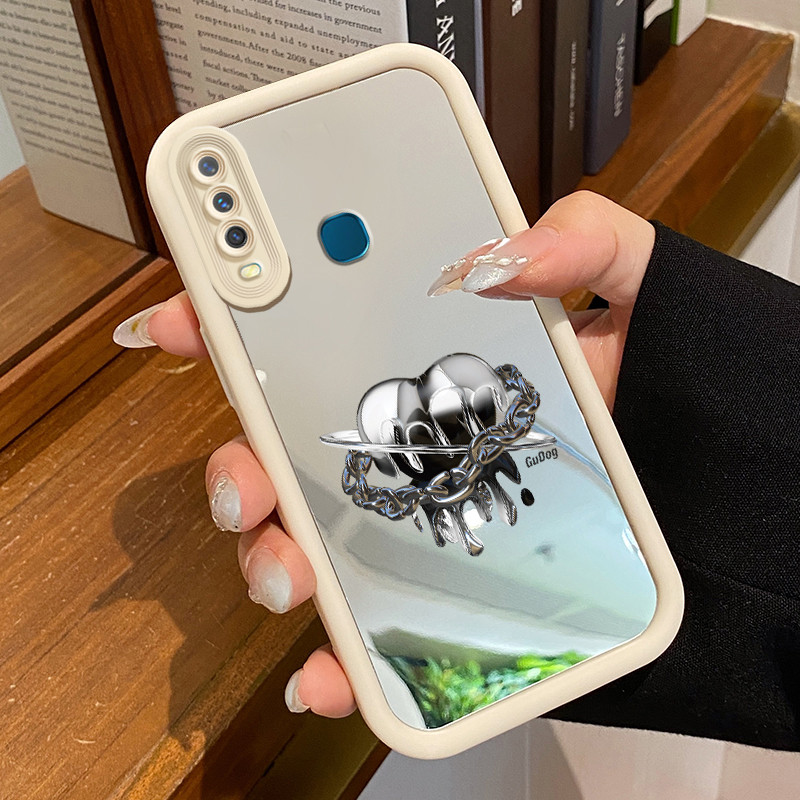 Casing Hp VIVO Y17 Y15 Y12 Y12i Y3 Y3s 2020 Case Casing Cinta rantai pola Kesing HP Cesing cermin Ka