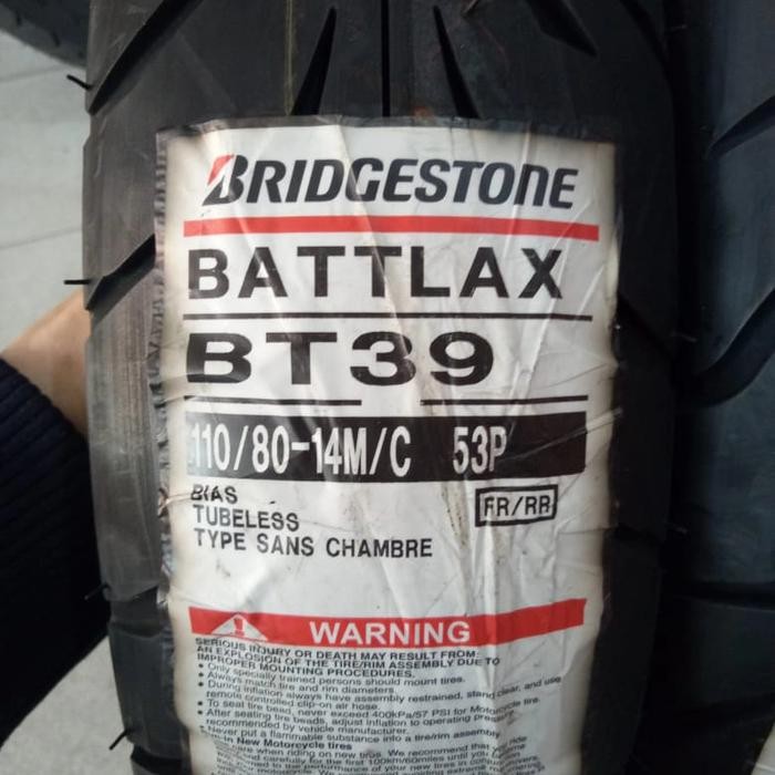 Paketan Ban Luar Battlax Bt39 Uk 110/80-14 /Sc Uk 140/70-13 Honda Adv