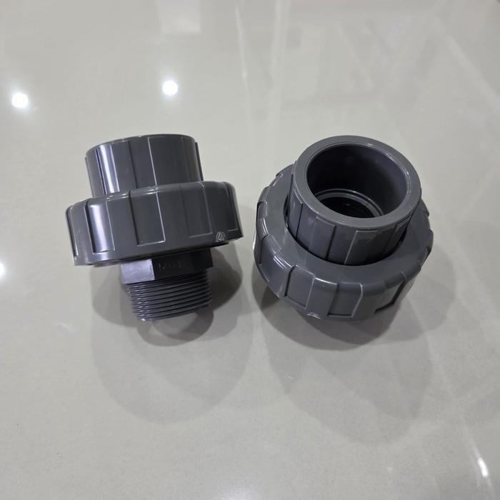 Watermur Drat Luar 1,5" (Inch) PVC Union Drat Socket