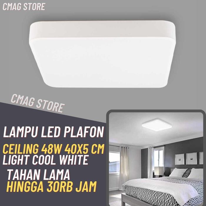 Lampu Plafon Plafond LED Ceiling Rumah Ruang Tamu Cool White 48W 40cm