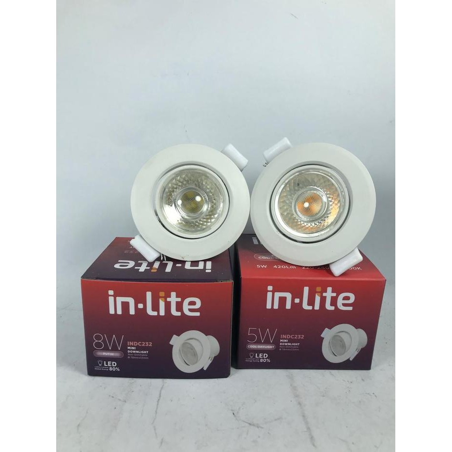 Lampu spotlight in lite 5 watt 8 watt indc 232