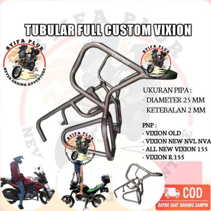 Tubular custom adventure vixion crashbar vixion (TERBAIK) (TERBARU) (TERMURAH)