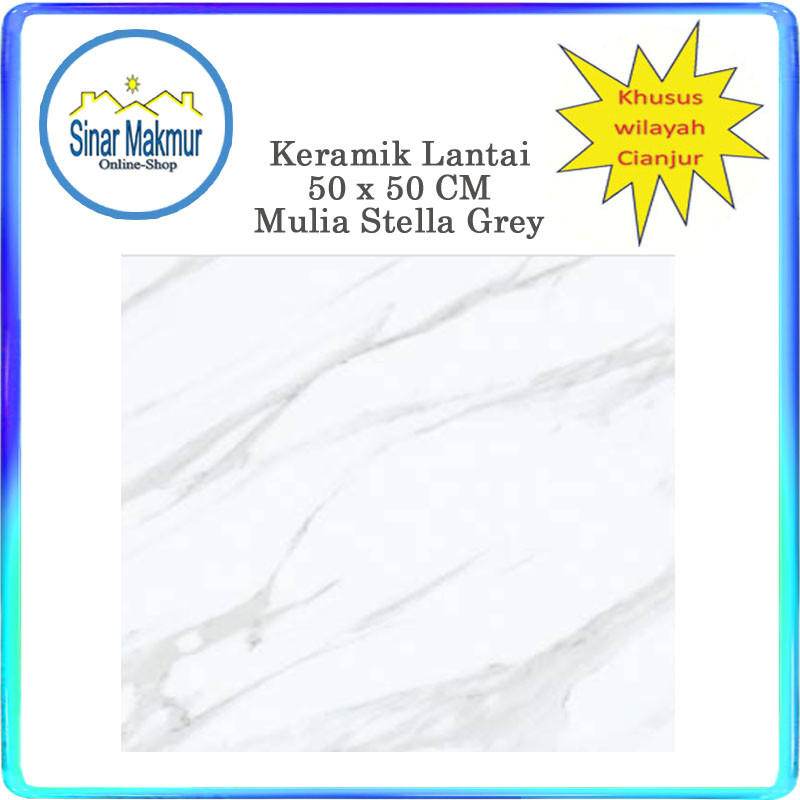 Keramik Lantai 50x50 Stella Grey (MULIA)