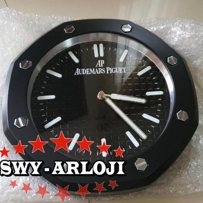 Jam Dinding Audemars Piguet Black Hitam Best Quality Ardimustafa45