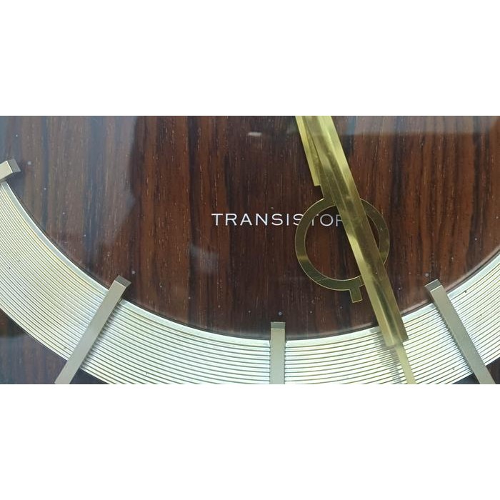 Jam Dinding Kayu Vintage Seiko Transistor Clock ETX 679 Japan Normal