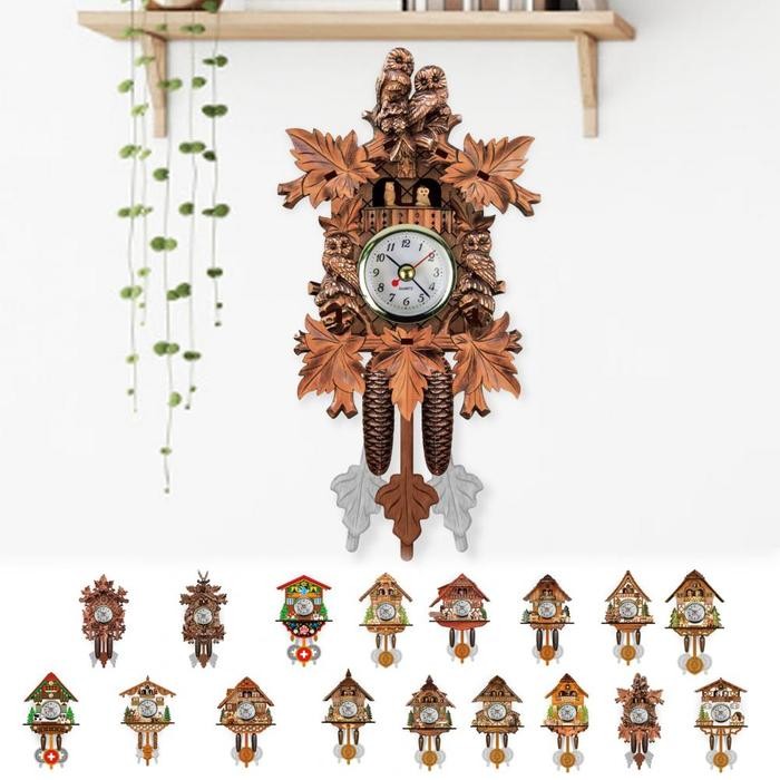 Cuckoo Clock Living Room Wall Clock Bird Cuckoo Alarm Clock wall Watch Wooden Living Room Clock Home