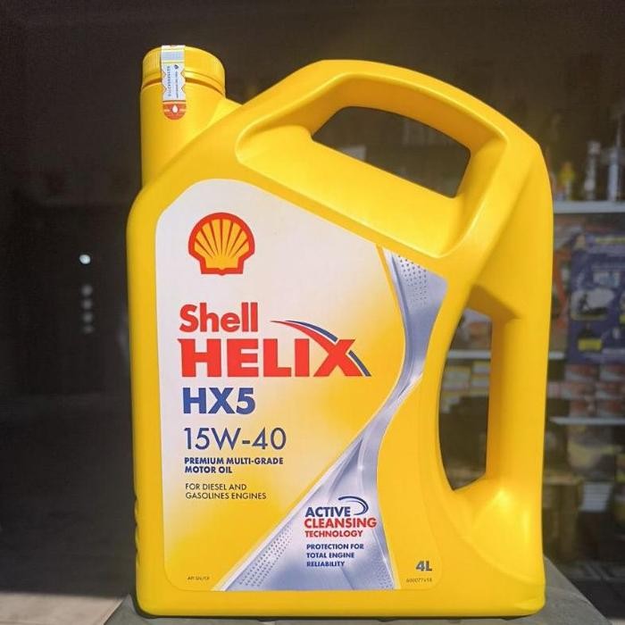 OLI MOBIL SHELL HELIX/HX5 4L SAE 15W-40 UNTUK MOBIL BENSIN/DIESEL/SOLAR