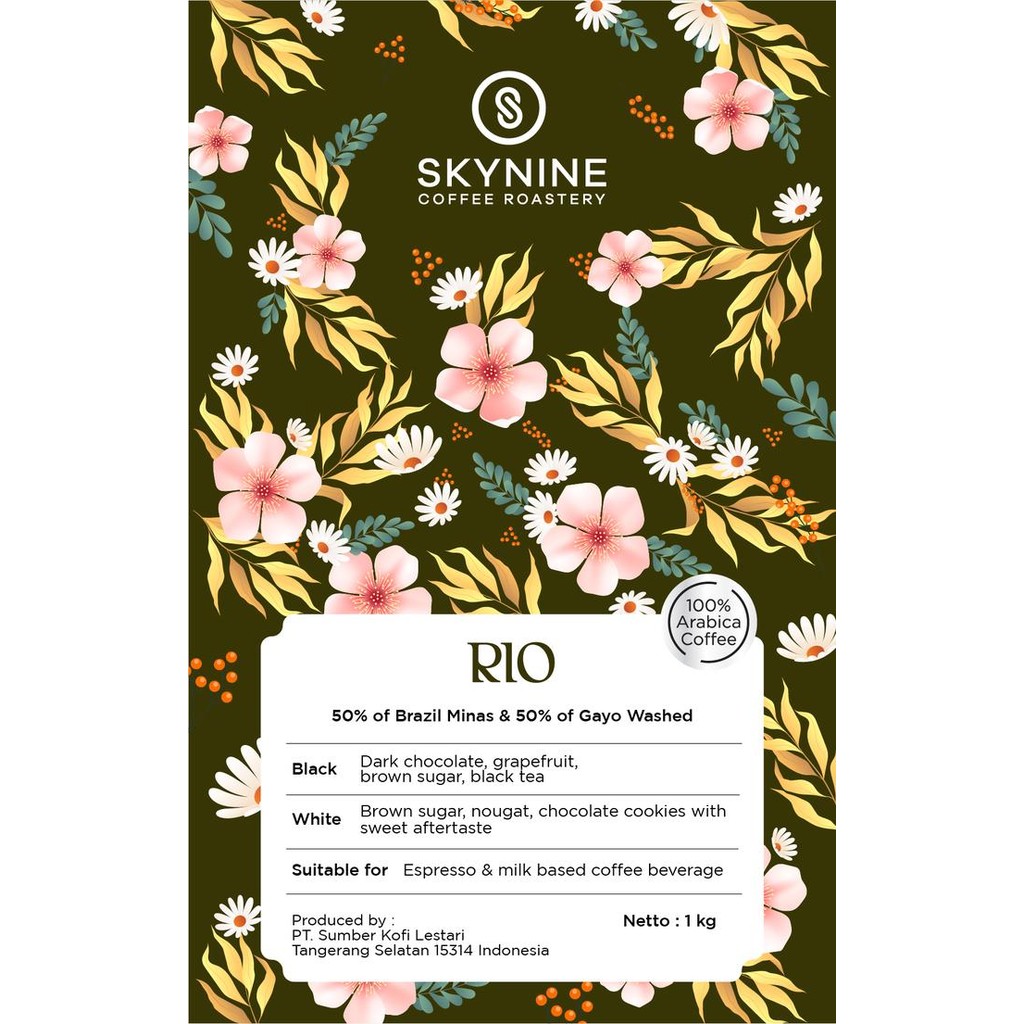 

Rio Espresso Blend 100% Biji Kopi Arabika Premium Sky Nine 1Kg