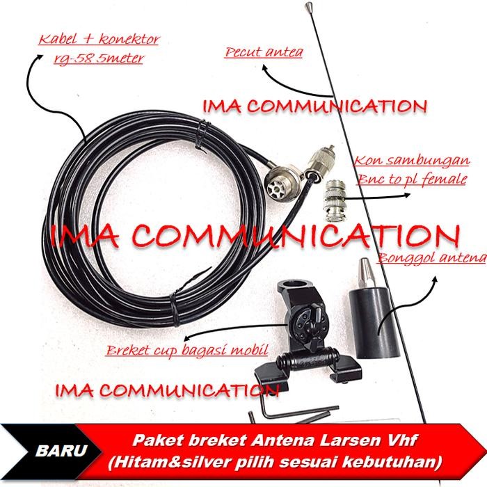 Laris Paket Breket Kabel Antena Larsen Vhf (Hitam&Silver)