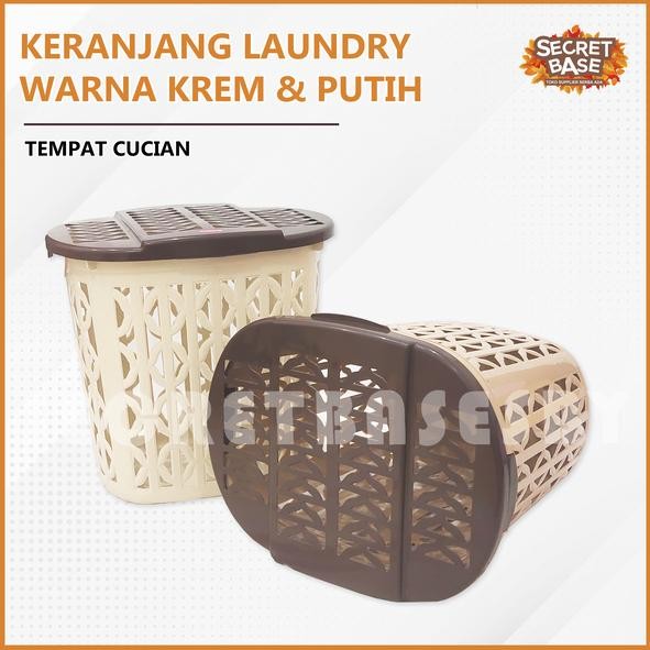 [Cod] Keranjang Laundry + Tutup - Keranjang Baju Pakaian Besar Serbaguna Plastik Keranjang Mainan