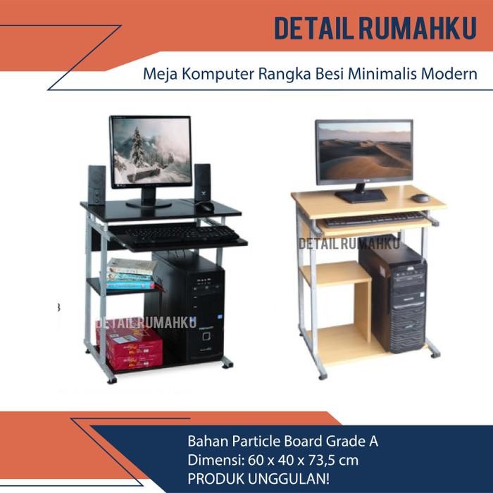 Meja Komputer Murah Meja Komputer Rangka Besi Minimalis Modern Jne