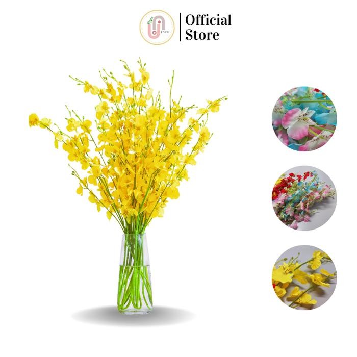 TANAMAN HIAS TANGKAI BUNGA ANGGREK PLASTIK ARTIFICIAL DEKORASI RUANGAN