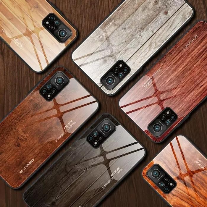 Woodgrain Glass Case Xiaomi Mi 10T Mi10T Pro Mi10Tpro Cover Casing Hp Sale