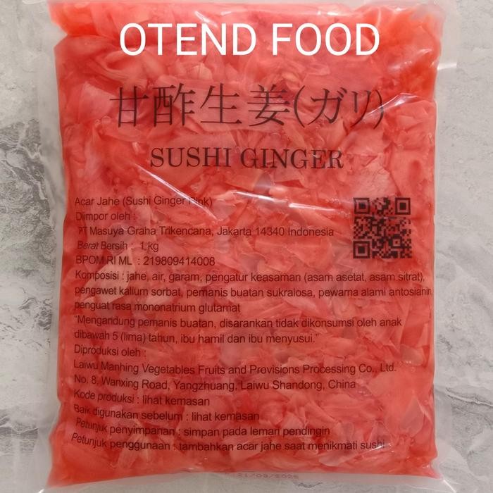 

Diskon! Promo Sushi Ginger Pink 1Kg Acar Jahe Pink Untuk Sushi Roll & Sashimi