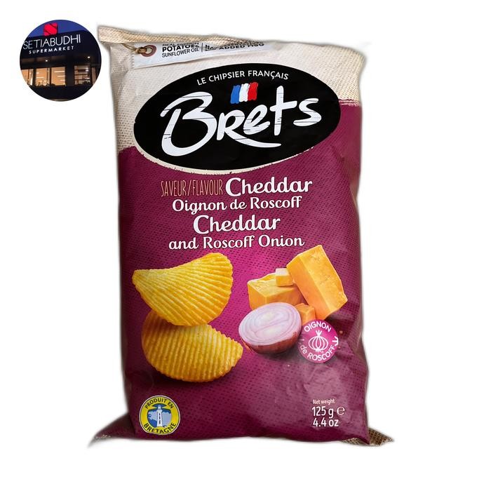 

Diskon! Promo Brets Cheddar Onion Chips 125Gr Snack Kentang Premium