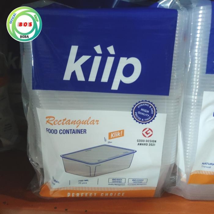 JT kiip Thinwall Food Container Kotak 750 ML isi 25 PCS