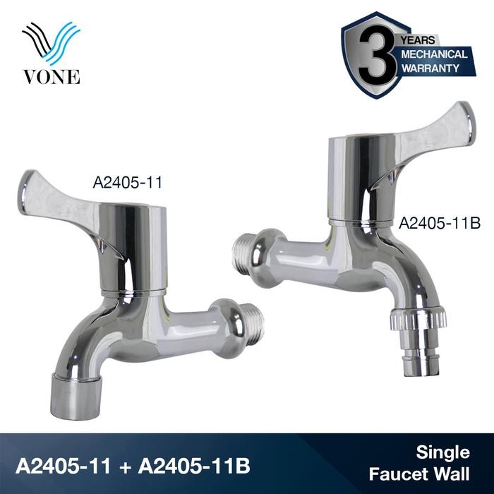 Toto Sanitaary - Kran Air Tembok Keran Taman Kamar Mandi Bak Plastik Abs Chrome A2405