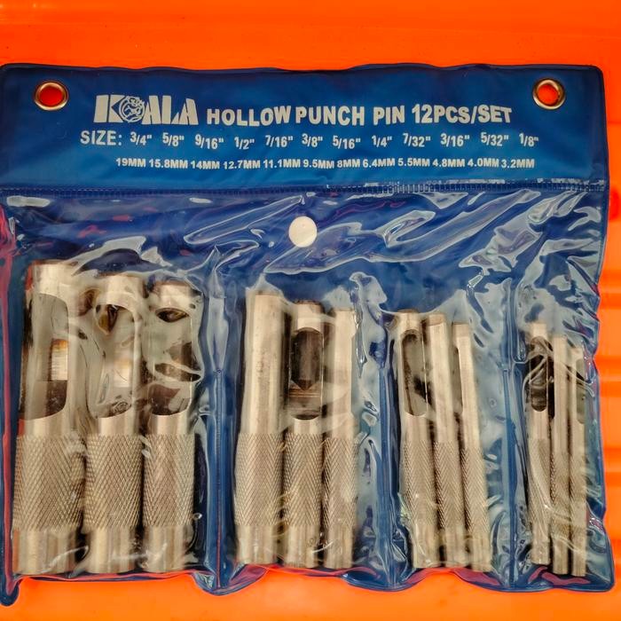 

Alat Pelubang Paking Set 12 Pcs - Hollow Punch Pin 12 Pcs 3/4 - 1/8