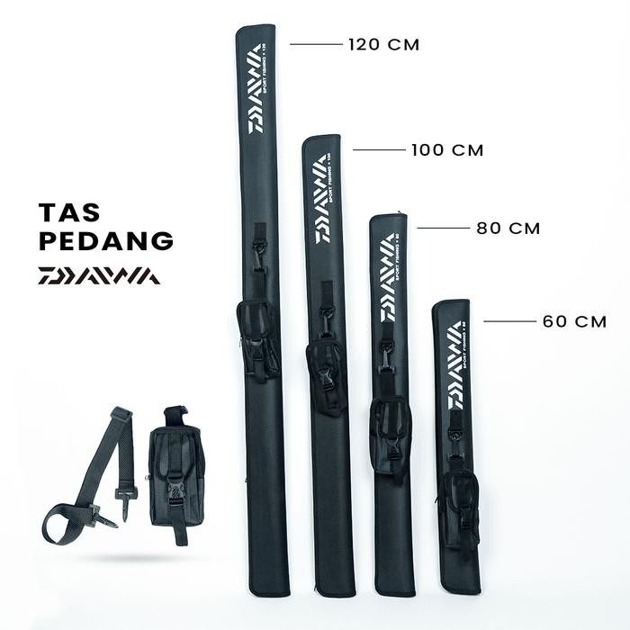 Daiwa Sportindo - Tas Pancing Joran Tegek Hard Case Fiber Size 60 80 100 120 Hitam Siap Untuk
