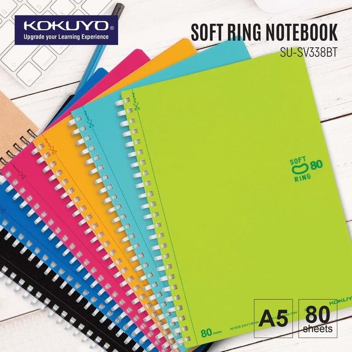 

tersedia kokuyo soft ring notebook s-sv338bt a5 80 sheets - agenda & catatan harian