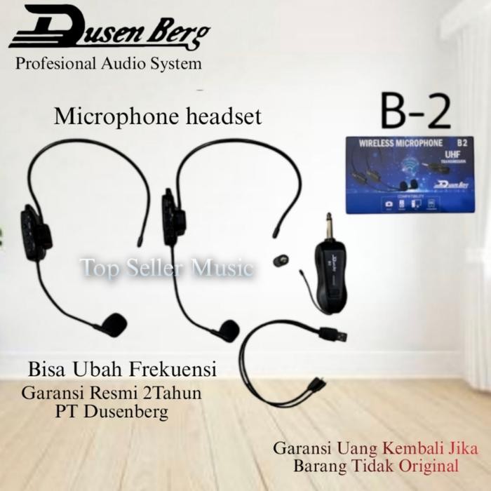 Mic Wireless Headset Dusenberg B2 2Mic Wireless Bando Original