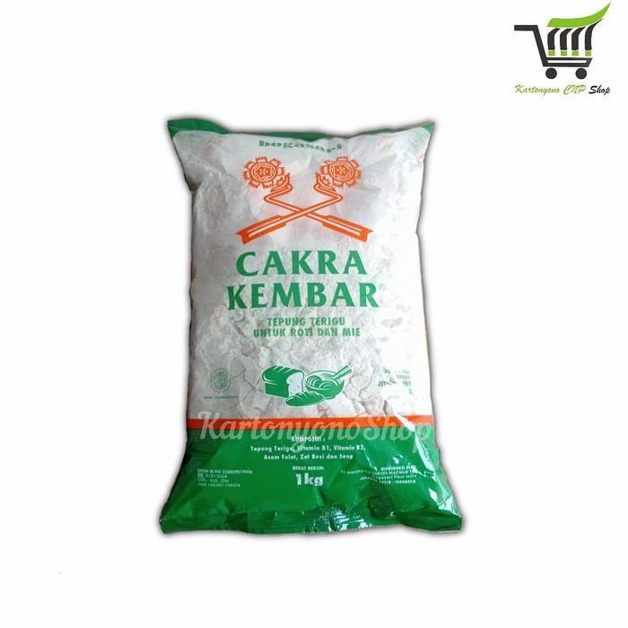 

Sale terbaru Tepung Terigu Cakra Kembar 1kg Per Dus isi 12bks Ready