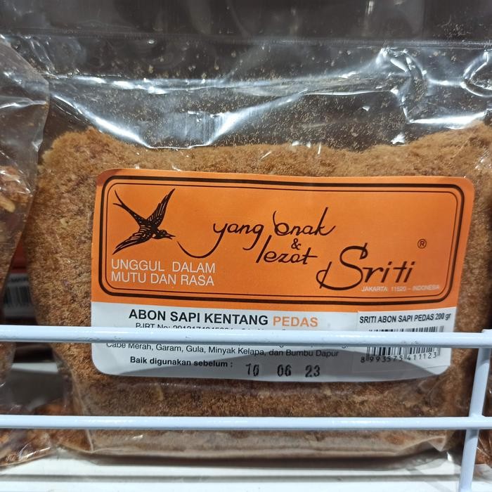 

New sriti abon sapi kentang pedas 200gr Ready