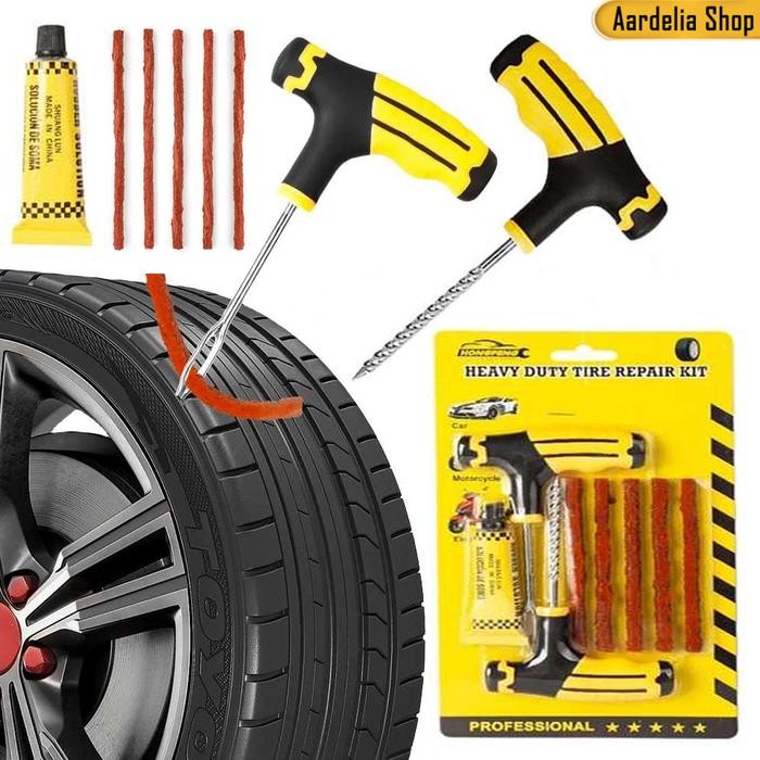 ALAT TAMBAL BAN TUBLES BESI TEMBAK LEM KARET LENGKAP MOBIL SEPEDA MOTOR