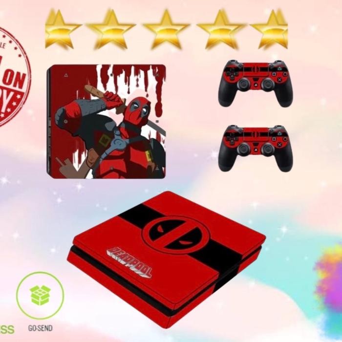 GARSKIN STICKER PS 4 MOTIF DEADPOOL TERBARU