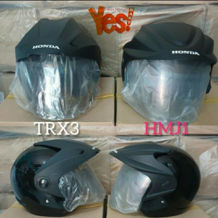 Helm Motor Honda Sni Half Face Trx-3 / Hmj-1 Original Ahm
