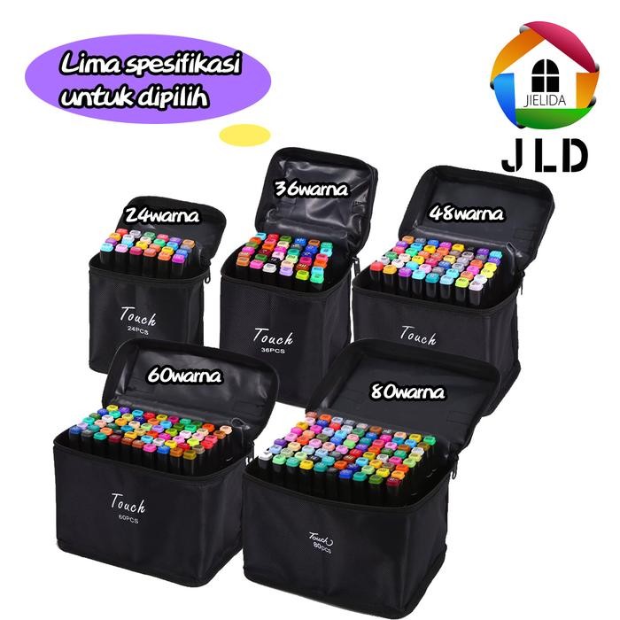 

ID JIELIDA SPIDOL WARNA STABILO TOUCH 24/36/48/60/80 WARNA DUAL SIDE FINE ART BRUSH PEN SKETSA