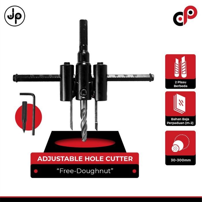 

ID ADJUSTABLE HOLE CUTTER ADJUSTABLE CIRCLE HOLE SAW CUTTER 30 - 300 MM