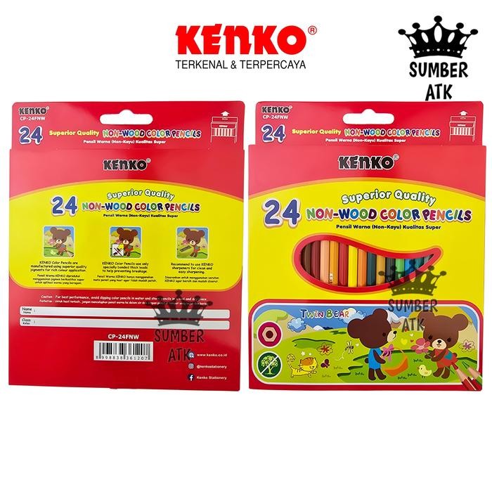 

ID PENSIL WARNA 24 WARNA KENKO CP-24FNW CLASSIC NON WOOD SUPERIOR QUALITY