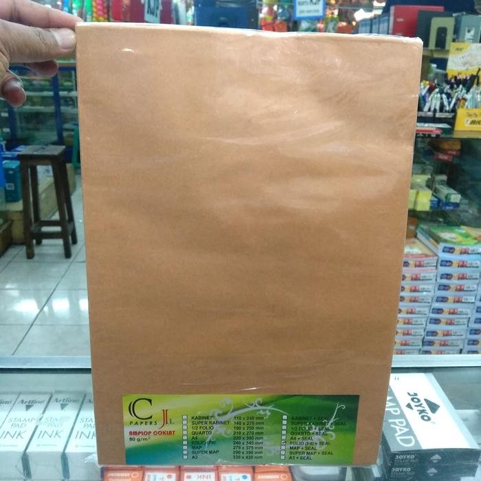 

ID AMPLOP COKLAT FOLIO 80 GSM SEAL ISI 100 LEMBAR