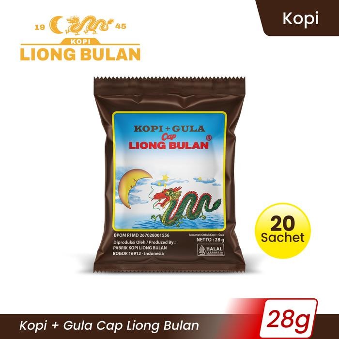 

KOPI LIONG BULAN PLUS GULA 28 GR (ISI 20 SACHET)