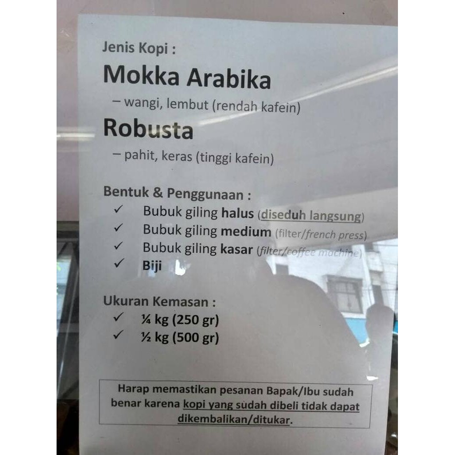 

KOPI AROMA ROBUSTA BANDUNG