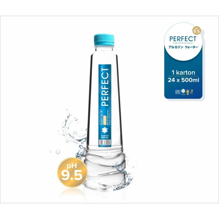 

PERFECT 500 ML ALKALINE WATER PH 9.5 / AIR MINUM MINERAL 1 DUS=24 BTL