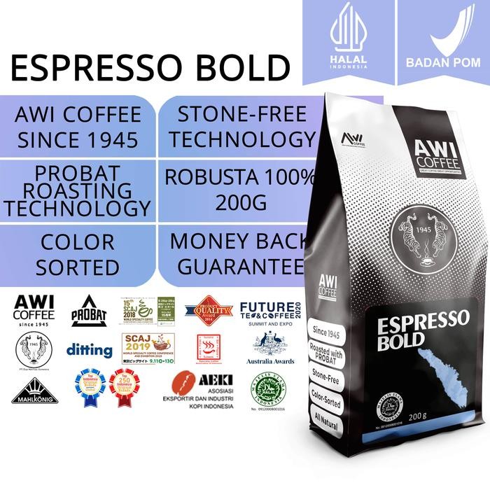 

AWI COFFEE SIDIKALANG ESPRESSO BOLD 200 GR BIJI/BUBUK ROBUSTA 100% ESPRESSO LATTE V60 VIETNAM DRIP