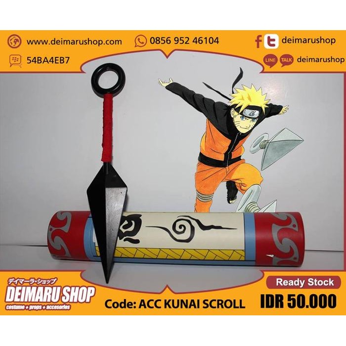 Acc Mainan Ninja Naruto Boruto - Kunai Tabung Besi Alloy -Gratisongkir