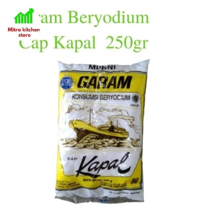 

(Allthebest) garam beryodium cap kapal 250 gram garam konsumsi murah meriah