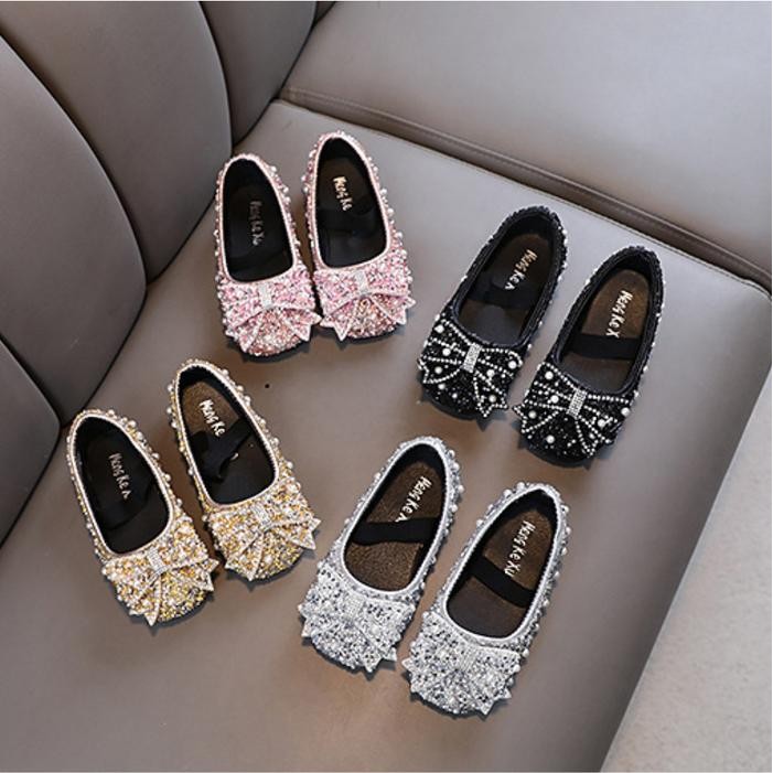Homyped - Sepatu Flat Anak Perempuan Elegant Fashion Mutiara