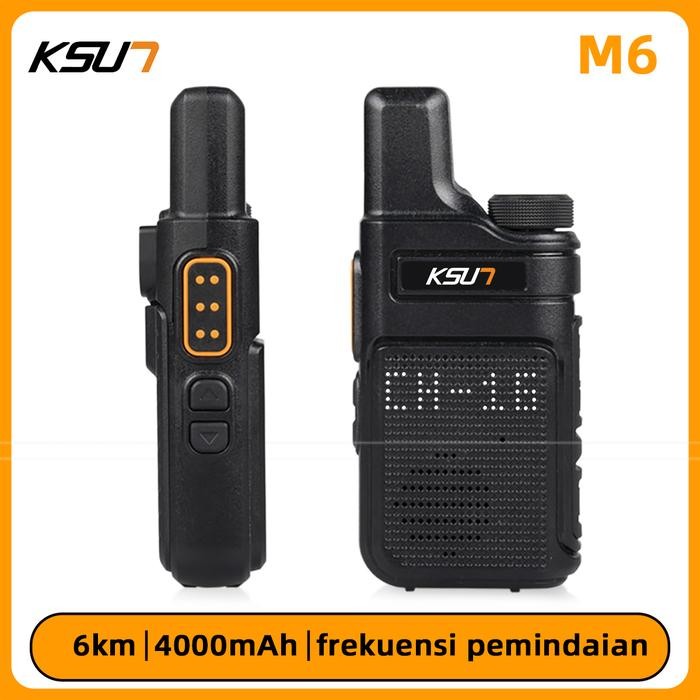 KSUN X-TFSI WALKE TALKIE M6 Pasangan HT Jarak Jauh 5km MINI Handy Talky 6W
