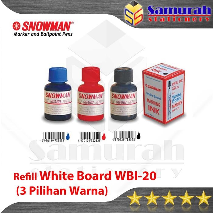 

ID TINTA SPIDOL WHITE BOARD SNOWMAN WBI 20 / REFILL MARKING INK WBI-20