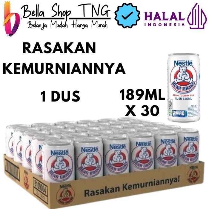 

Bear Brand susu Beruang RTD Milk Kaleng 1 dus / Karton 30 x 189 mL