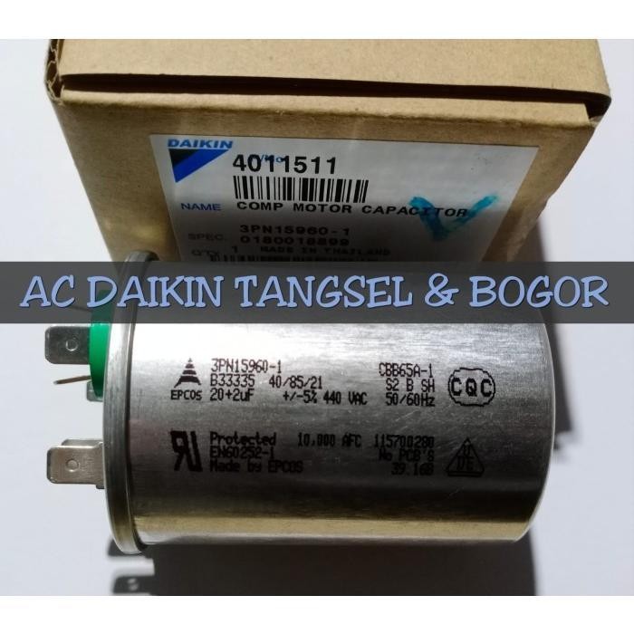 CAPACITOR KAPASITOR AC DAIKIN 1/2PK 3/4PK FTNE15MV14 FTNE20 20+2UF ORI CK1