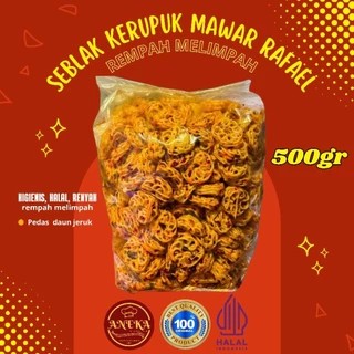 

500Gram - Seblak Kering Rafael / Kerupuk Bantat Mawae Pedas Daun Jeruk Renyah