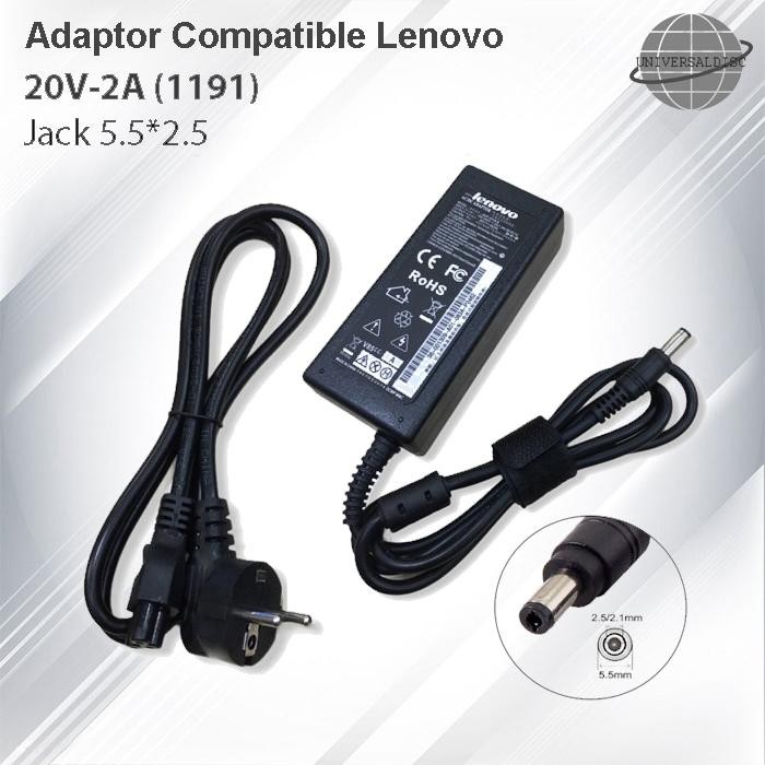 TERBARU CHARGER ADAPTOR COMPATIBLE LAPTOP LENOVO 20V 2A (1191) TERMURAH